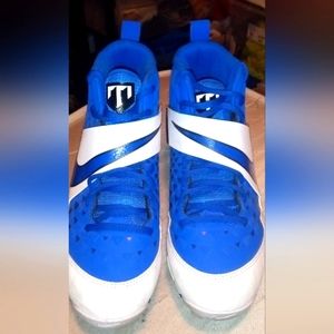 Nike Trout Fastflex Men's Football Baseball Cleats size 10 (molded)  Blue/white
